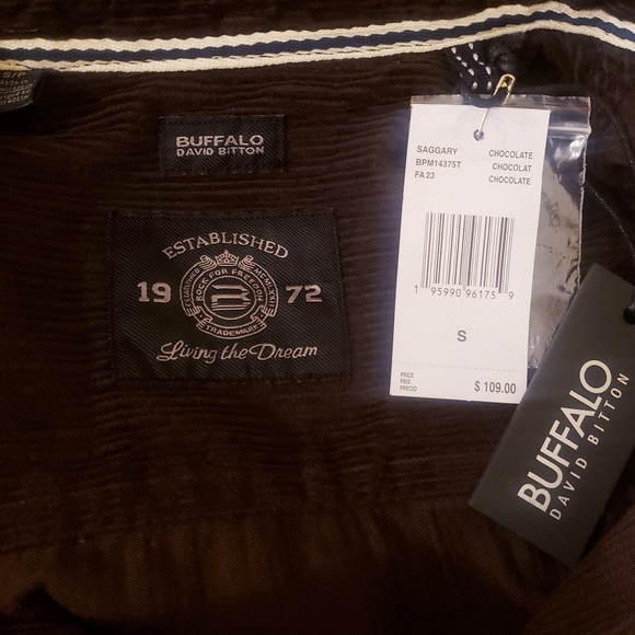 NWT Buffalo David Bitton Jafar Shacket Corduroy in Chocolate Brown Small - Picture 8 of 9